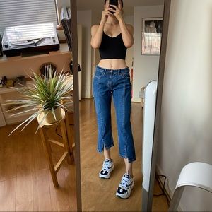 Hidden blue jeans with slit in the front Size 28